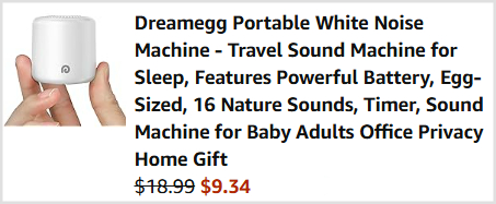 White Noise Sound Machine Checkout