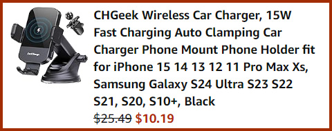 Wireless Car Charger Summary