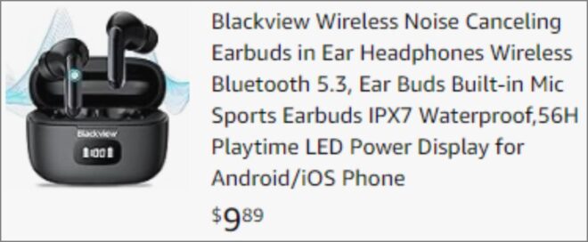 Wireless Noise Canceling Earbuds checkout page