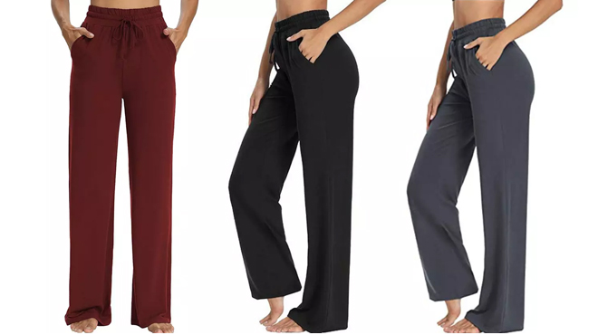 Womens Drawstring Yoga Sweatpants