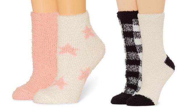 Womens Mixit Cozy 2 Pair Socks