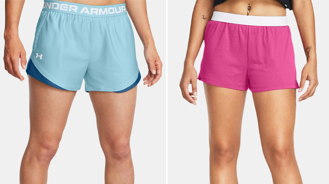 Womens UA Tech 3 Inch Shorts and Womens UA Campus Shorts