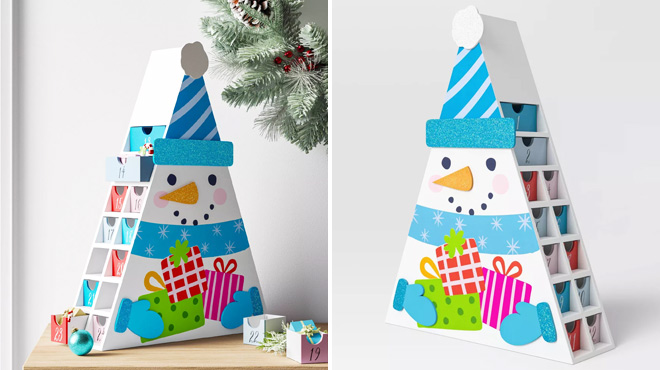 Wondershop Wood Snowman Christmas Advent Calendar