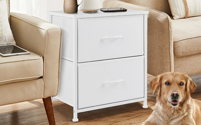 Yangming Nightstand in White Color