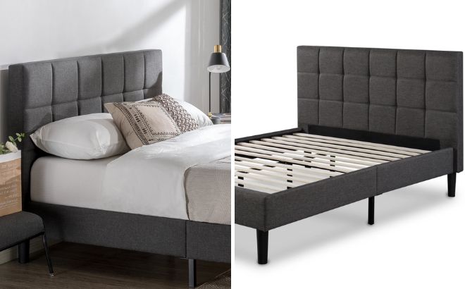 Zinus Lottie Upholstered Platform Bed Frame