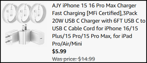 iPhone Charger Checkout