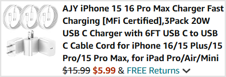 iPhone Chargers Checkout