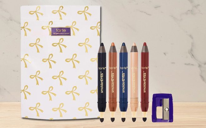 tarte SmolderEyes Shadow and Liner 5 Piece Gift Set with Sharpener