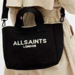 1 All Saints Izzy Logo Print Knitted Mini Tote Bag