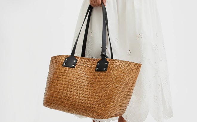 1 All Saints Mosley Straw Tote Bag