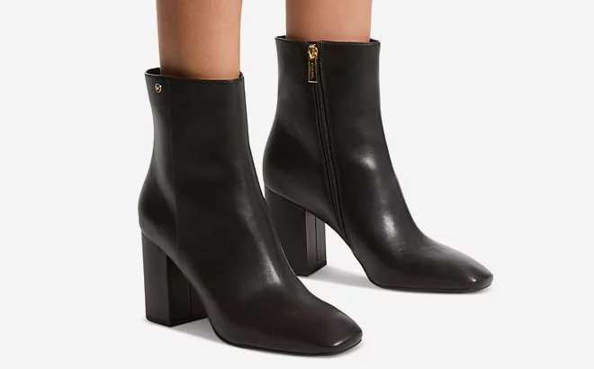 1 Michael Kors Womens Hazel Block Heel Booties