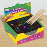 125 Count Rainbow Scratch Mini Art Notes