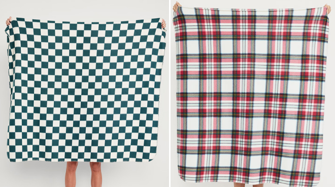 2 Old Navy Fleece Blanket for the Family