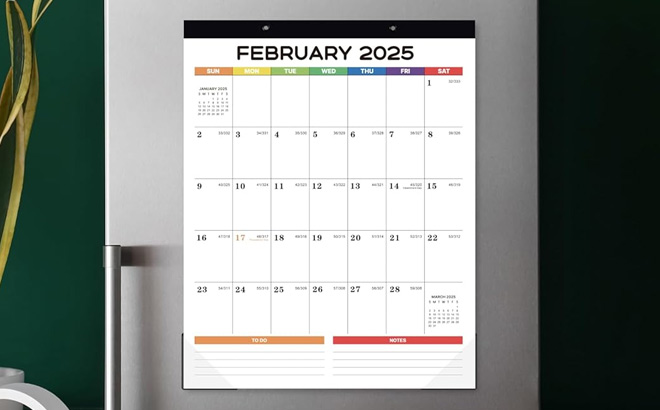 2025 Magnetic Fridge Calendar