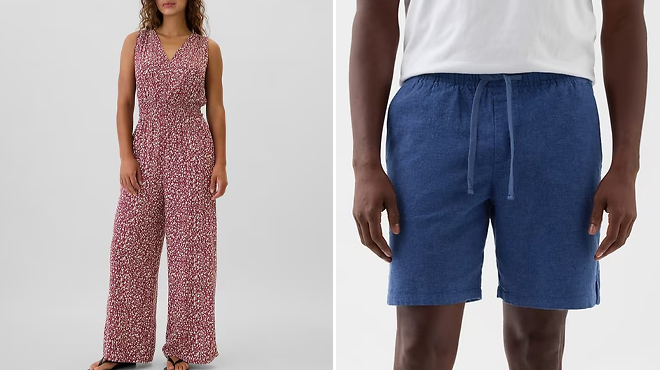 3 GAP Factory Womens Jumpsuit and Mens Shorts