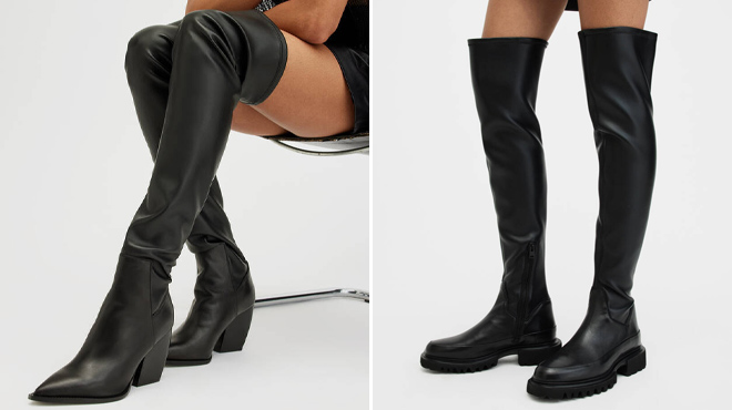 4 All Saints Over The Knee Boots