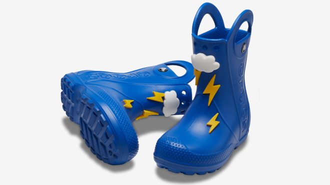 4 Crocs Kids Handle It Lightning Bolt Rain Boots