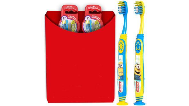 4 pack of Colgate Minions Kids Toothbrushes