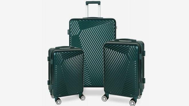 5 3 Piece Travel Spinner Hardside Trolley Carry On Luggage Set