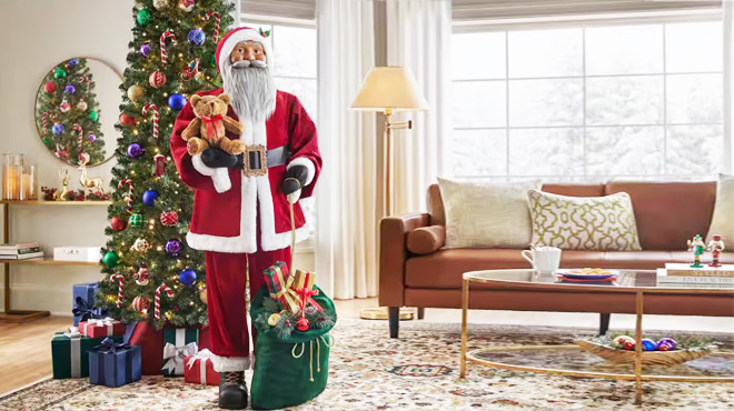 5 Feet Plush Christmas Standing Santa