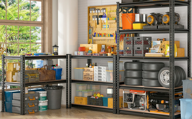 5 Tier Adjustable Storage Shelf Units for Garage Heavy Duty