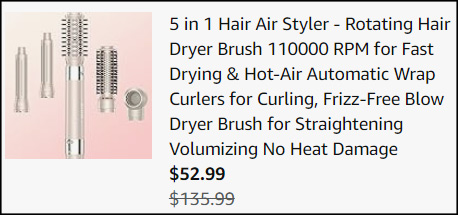 5 in 1 Hair Air Styler Checkout