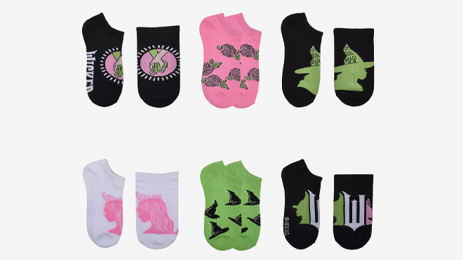 6 Girls Wicked No Show 6 Pack Socks