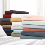 6 Piece Bamboo Sheet Sets on a Bed