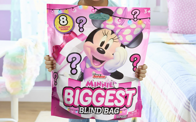 A Girl Holding Disney Junior Minnie Mouse Biggest Blind Bag