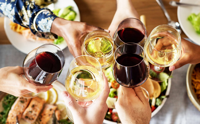 A Group of People Toasting with Wine Glasses