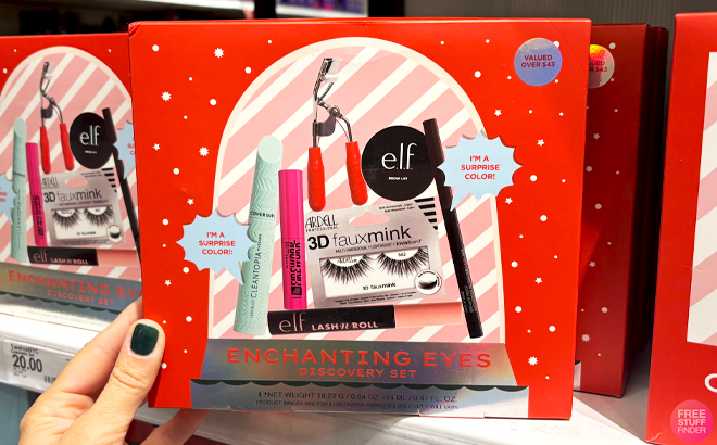 A Hand holding Enchanting Eyes Eye Discovery 6 Piece Gift Set