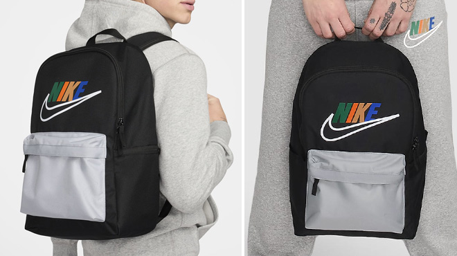 A Man Wearing Nike Heritage Backpack