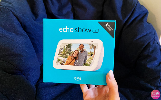 A Person Holding Amazon Echo Show 5