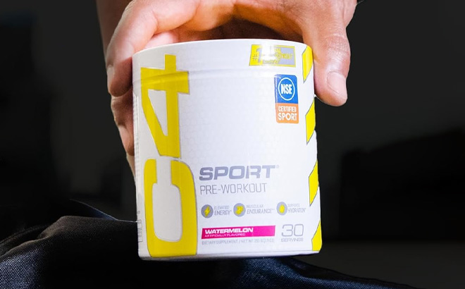 A Person Holding Cellucor C4 Sport Pre Workout Powder