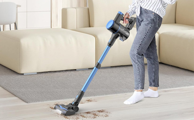 A Person Holding N8 Cordless Vacuum Cleaner