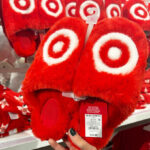 A Person Holding Target Bullseye Slippers