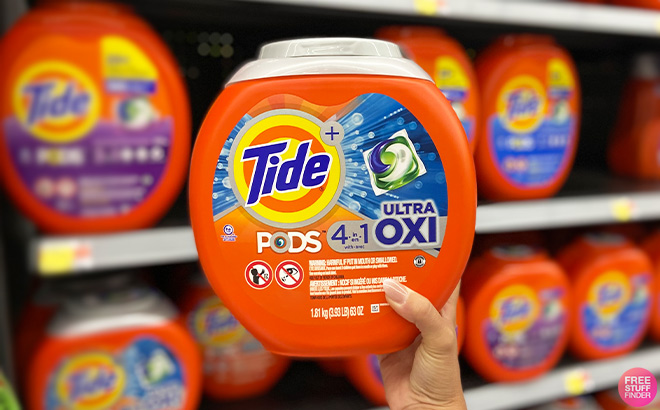 A Person Holding Tide Ultra Oxi Power Pods