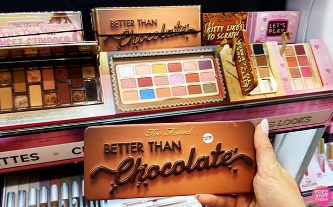 A Person Holding Too Faced Better Than Chocolate Eyeshadow