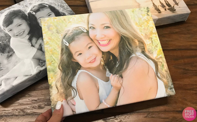 A Person Holding a Custom Canvas Print