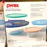 A Person Holding the Pyrex Mixing Bowls 8 Piece Set on a Shelf at Macys