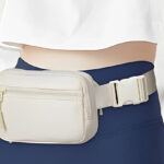 A Person Wearing the Westbronco Fanny Pack in Beige Color