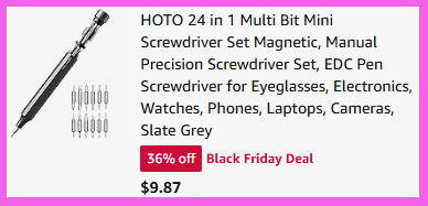 A Screen Shot of the checkout page forHoto 24 in 1 Multi Bit Mini Screwdriver Set