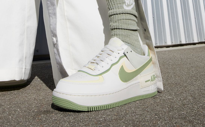 A Woman Wearing Nike Air Force 1 Shadow Shoes