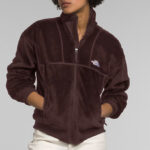 A Woman Wearing The North Face Osito Lux Full Zip Fleece Jacket