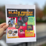 A person holindg a Kohls Black Friday Brochure