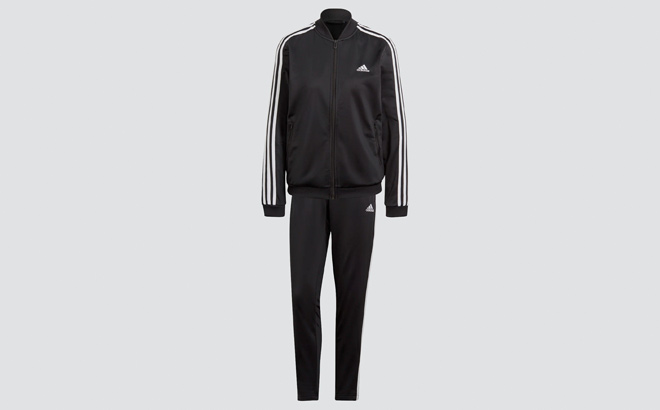 Adidas Womens Essentials 3 Stripes Track Suit