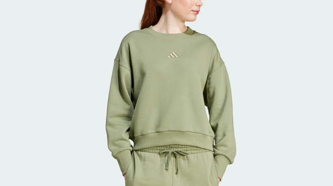 Adidas Womens Fleece Loose Sweatshirt