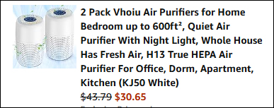 Air Purifiers Final Price