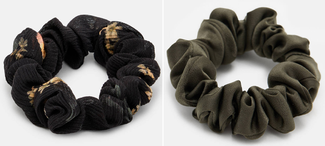 All Saints Kora Mini Printed Scrunchie and Tar Mini Scrunchie