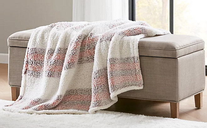 Alpine Valley Cozy Sherpa Throw